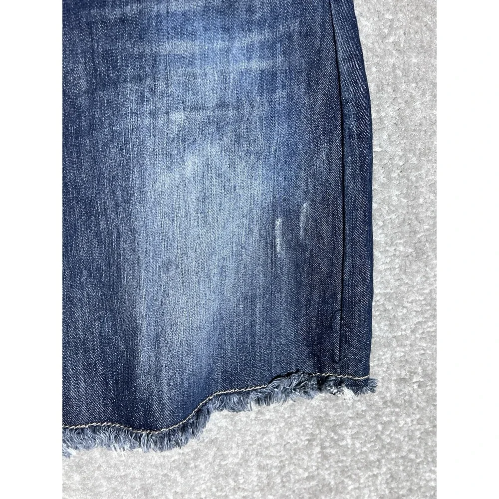 Mudd Mini Denim Jean Skirt Girls Size 16 Blue Tribal Embroidery Pockets New